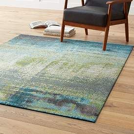 Illusions 6206 Blue/Green Escape Rug 6&#39;7&quot; x 9&#39;6&quot;