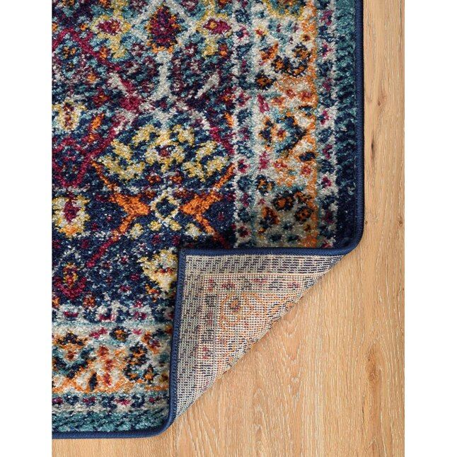 Shiraz Sabine Teal and Ivory 5x7.6 Rug