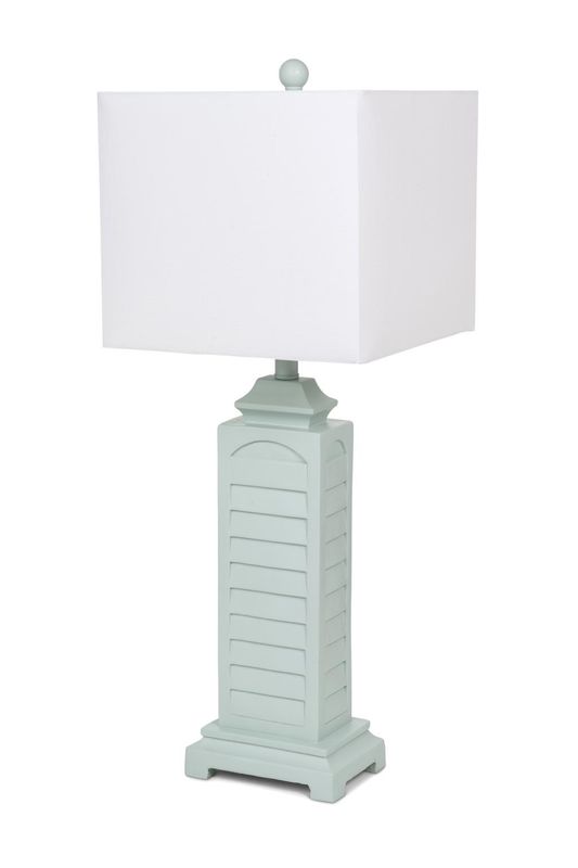 29.5&quot; Teal Shutter Table Lamp (LUX)