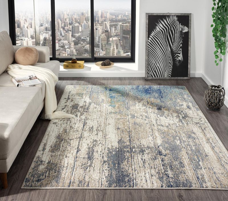 Milan Collection 13 5X7 Rug Tribeige L. Turquoise
