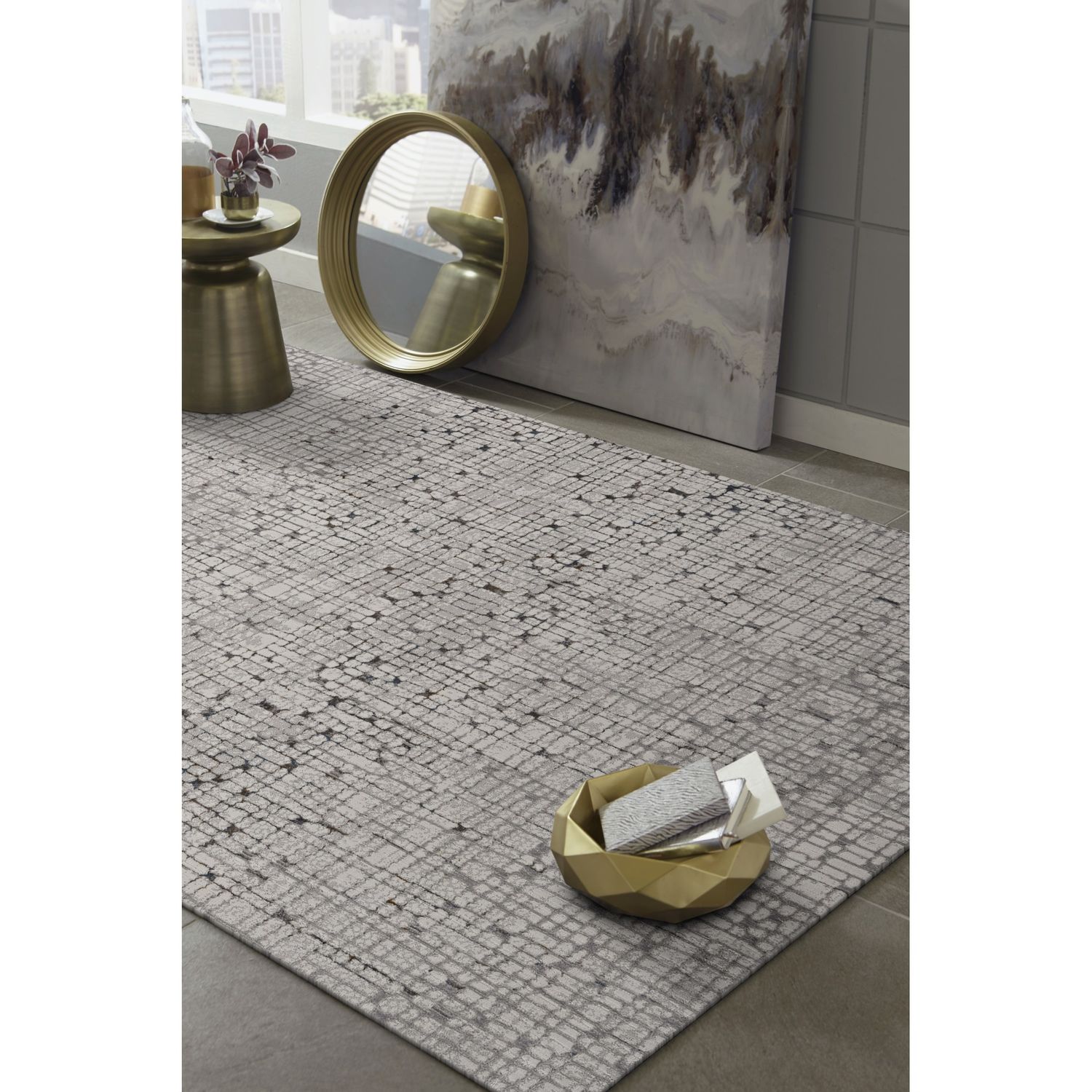 Inspire 7505  Grey Tribeca Rug 5&#39;3&quot;X7&#39;7&quot;