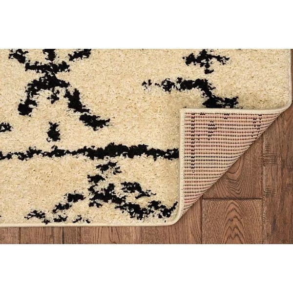 Morrocan Atlas Ivory and Black 5X7 Rug