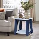 Chalk/Blue Surrey Narrow End Table 14W x24D x 24H