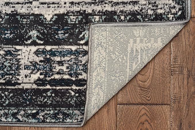 Vintage Aztek Grey and Charcoal 5x7.6 Rug