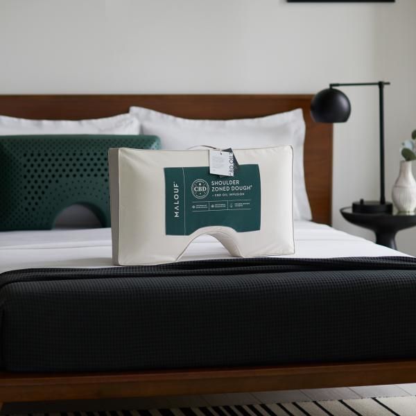 Shoulder Zoned Dough CBD Queen Pillow Mid Loft