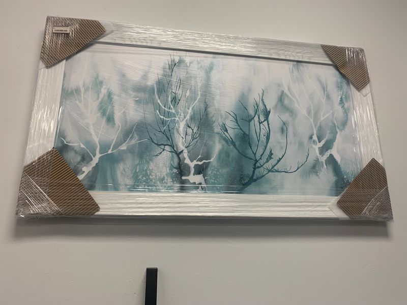 20x40 White and Teal Coral