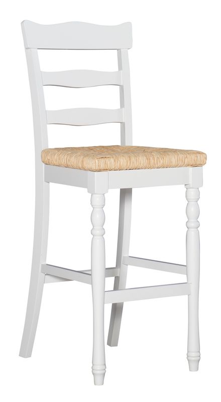 Maggie White Rush Bar Stool L 21.65 X W 18.01 X H 47.05