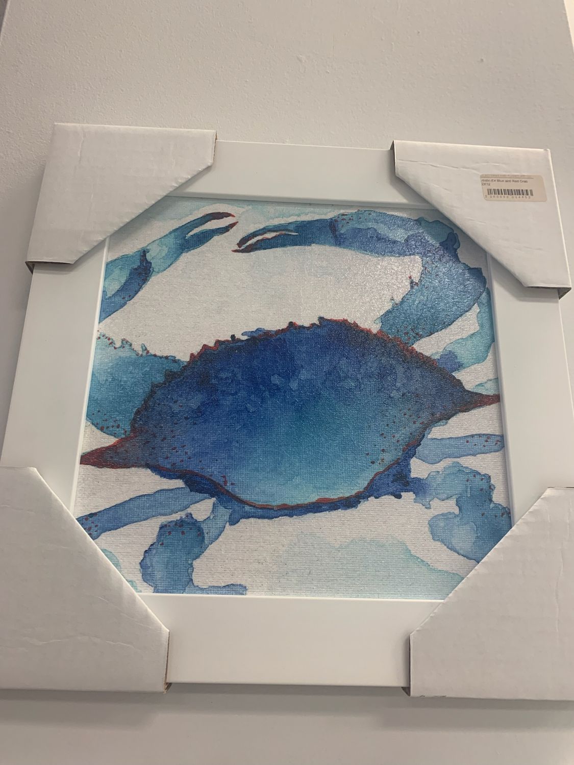 Blue and Red Crab 12X12