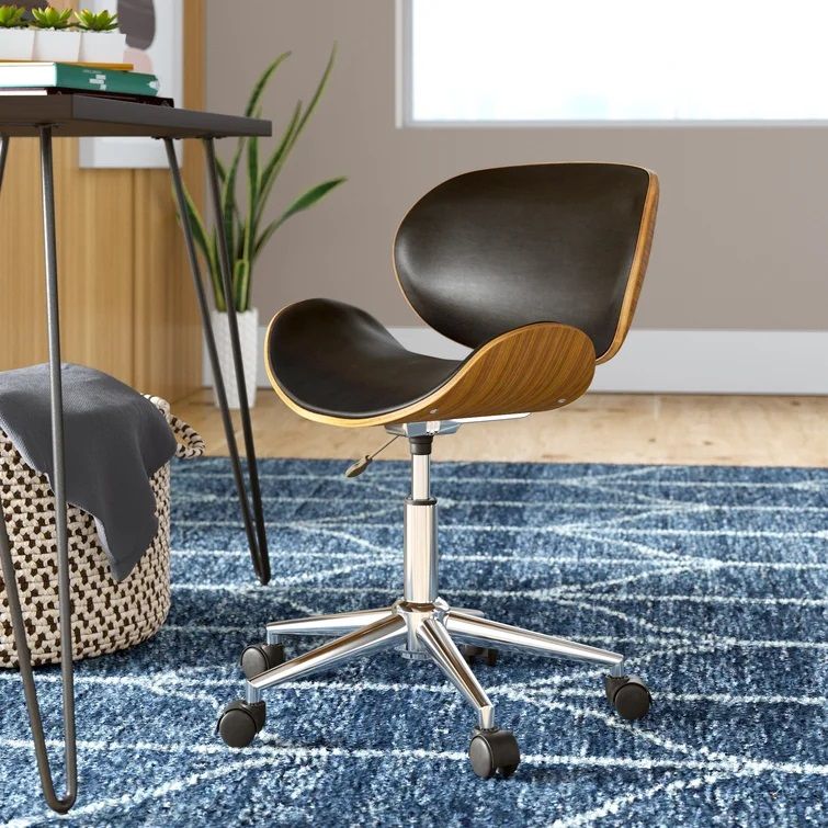 Petya Task Chair by George Oliver in Black 33&quot;Hx23&quot;Wx23&quot;D
