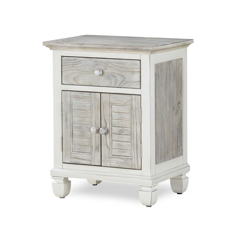 Islamorada 1 Drawer 2 Door Nightstand in Dapple Gray 22x16x28
