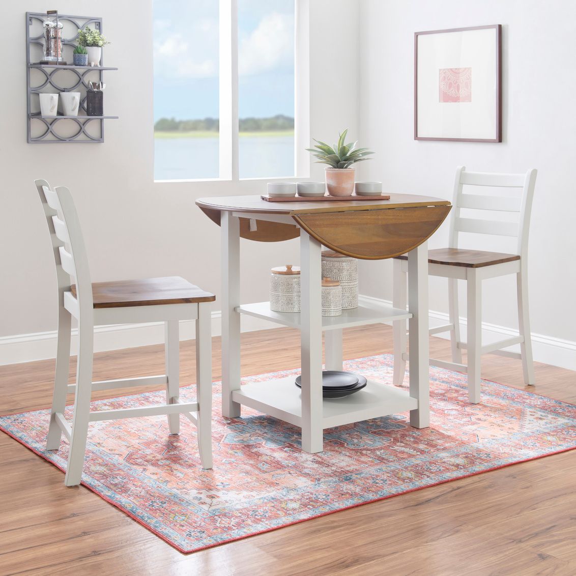 Vail Grey 3 Pc Counter Set in White