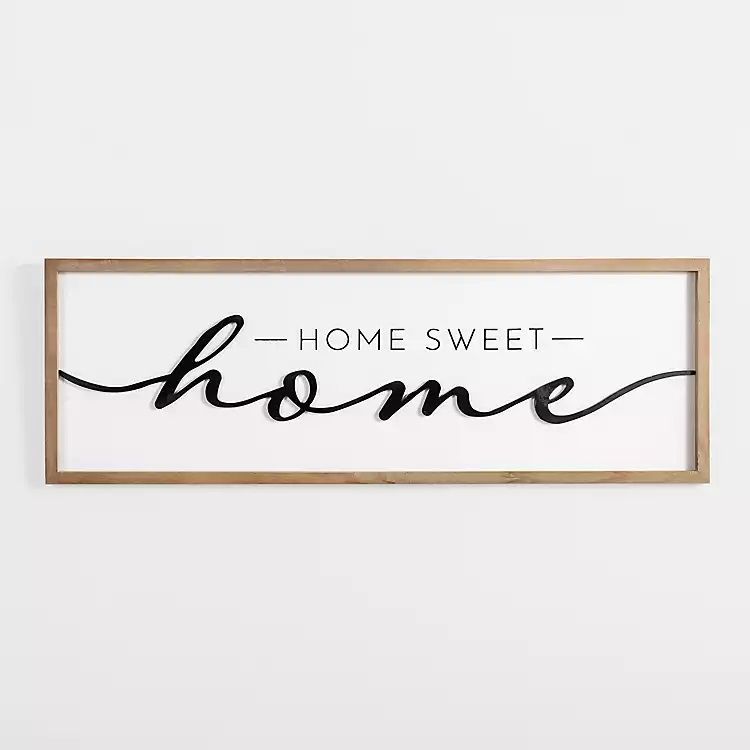 12.75&quot;x3&#39; Home Sweet Home Plaque