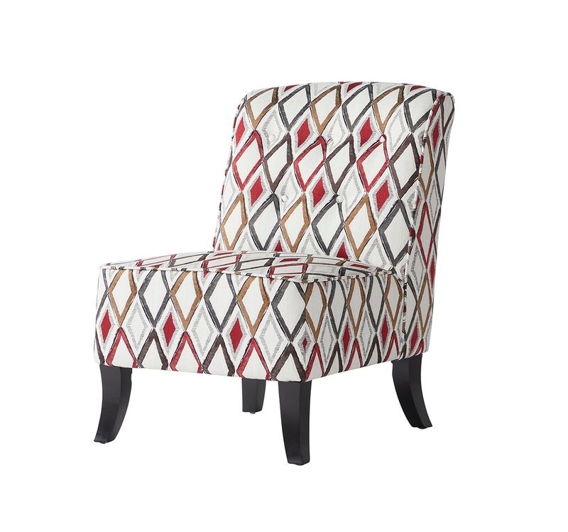 1525 Armless Chair In Brady Carmine