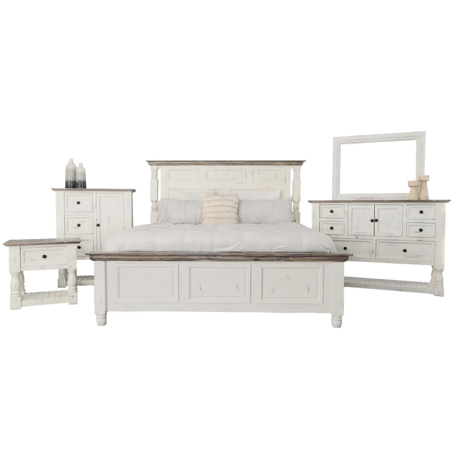 Martha Dresser In Nero White w/Granite Tops MIC-MAR-DRE
