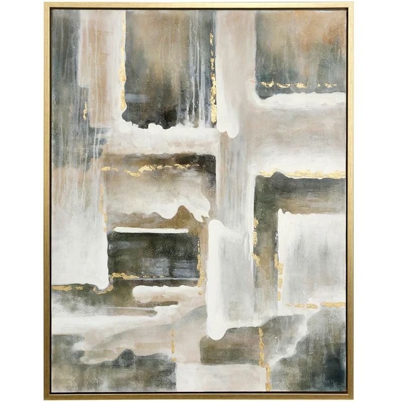 Leon Framed Canvas Art 1.5&quot; Frame Abstract