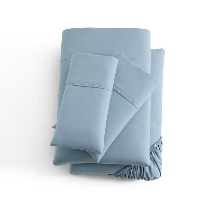 Woven Microfiber Sheet Set King in Pacific Blue