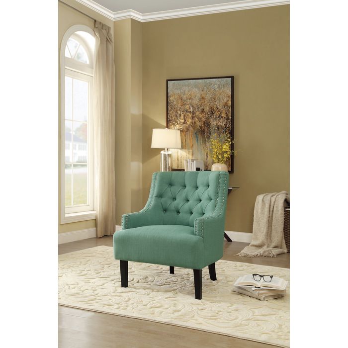Charisma Teal Accent Chair 28 x 30.25 x 34.75