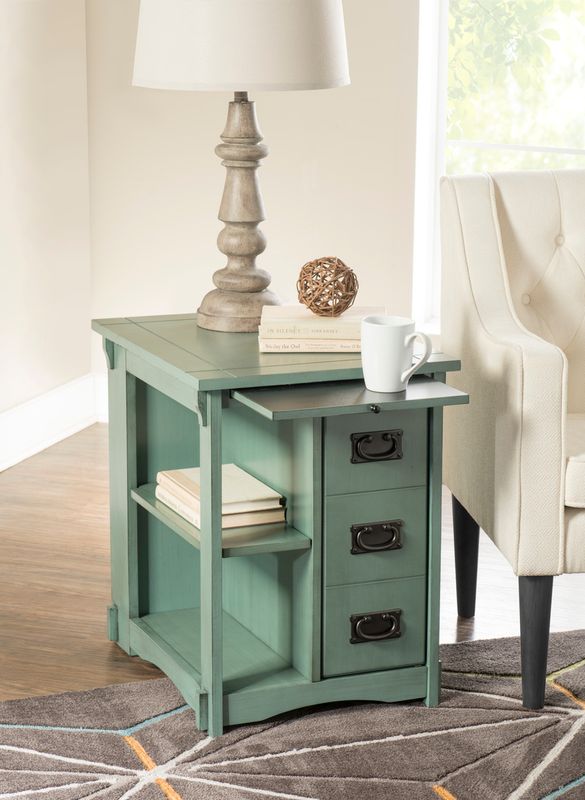 Mission Teal Side Table
