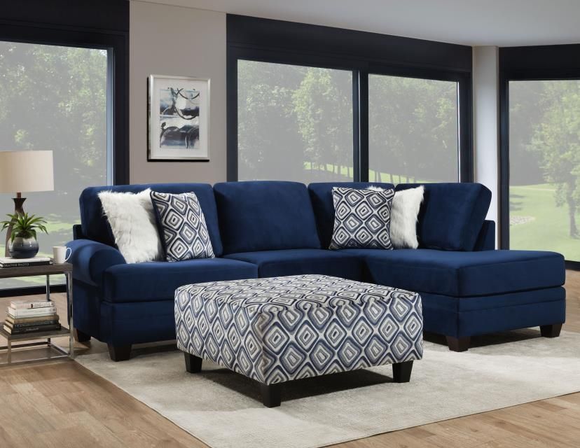 Groovy Navy 2 Pc. Sectional