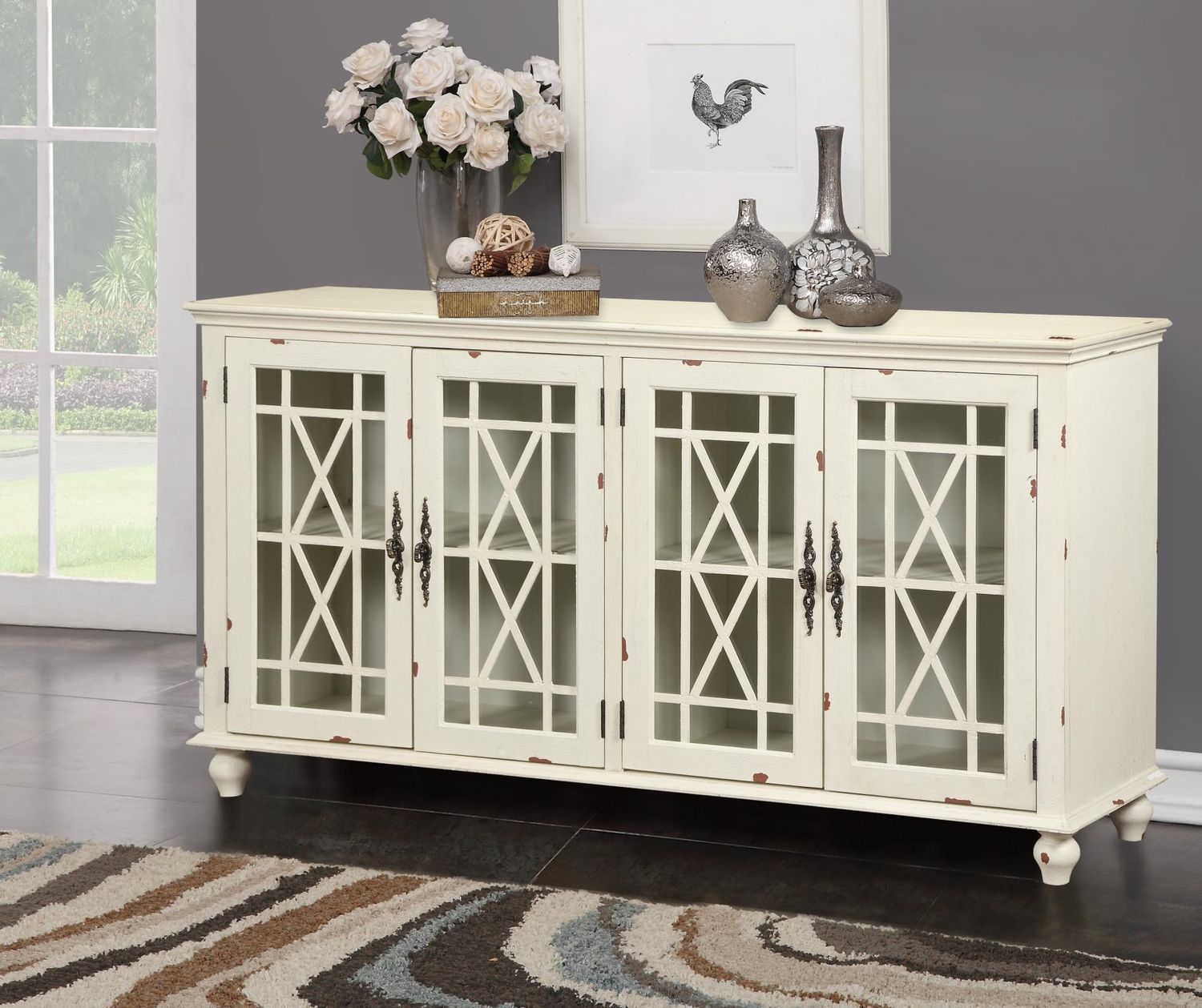 Harper&#39;s Branch White Accent Console 64&quot;Wx16&quot;Dx36&quot;H *****