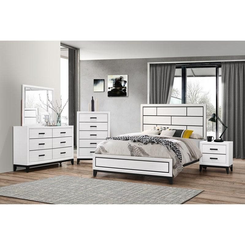 Lifestyle Dresser 6 Drawer White/Black