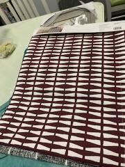 Table Runner Burgundy and White 14x90