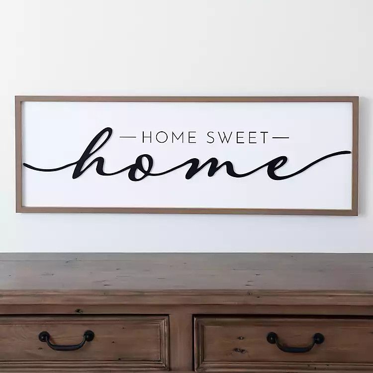 12.75&quot;x 3&#39; Home Sweet Home Plaque