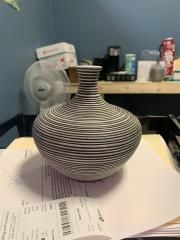 6&quot; Textured Striped Vase