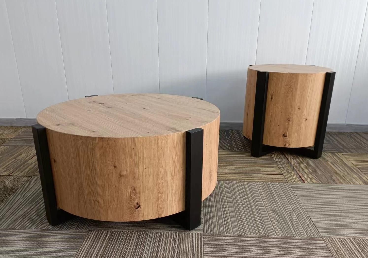 Darcie Faux Wood Round Cocktail Table 36x36x18H