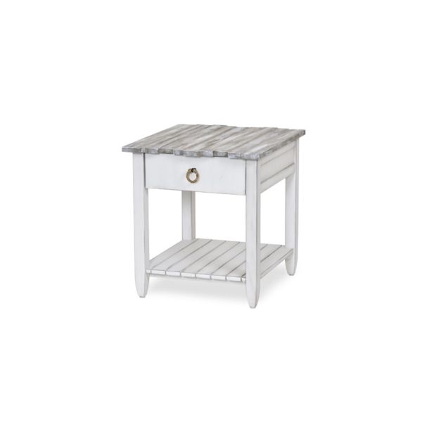 Picket Fence End Table in Gray  22″ W x 24″ D x 24″ H