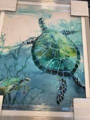 22x28 Mama and Baby Turtle