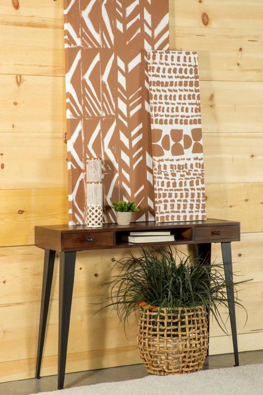 Radcliffe 2 Drawer Console Table in Dark Brown