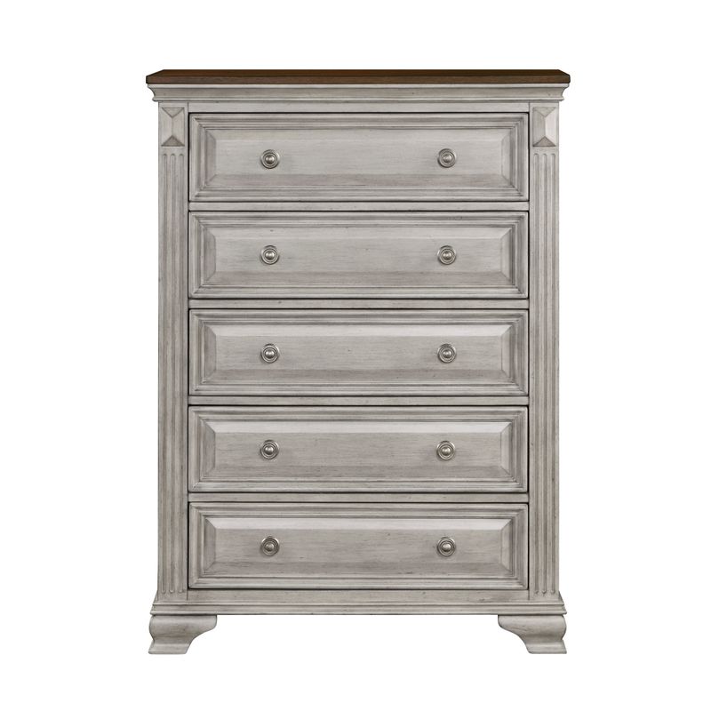 Marquette Collection Chest in Two Tone Gray and Brown Finish