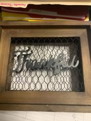 &quot;Thankful&quot; Chicken Wire Wall Decor