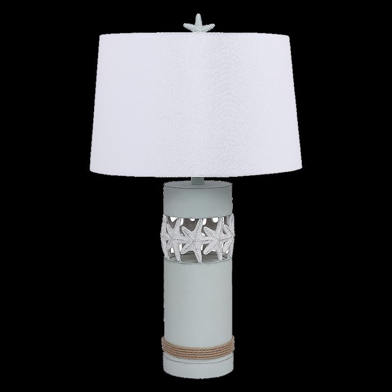 Starfish Table Lamp 30&quot;H w/Hard Round Shade