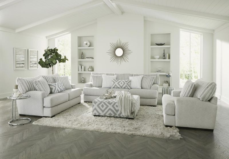 938 OLA Large Scale Silver Cocktail Ottoman 41&quot;Dx41&quot;Wx20&quot;H