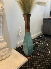 32&quot; Vase in Teal and Bronze