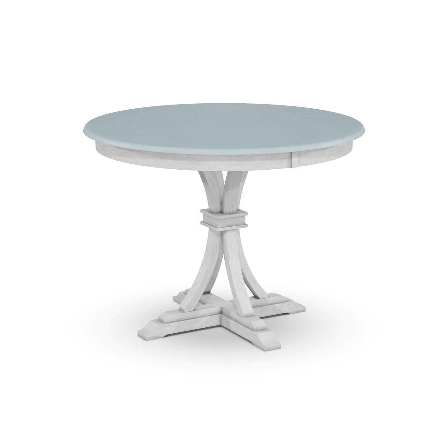48&quot; Round Table and 4 24&quot; Vineyard Stools in Glacier Blue and Gunpowder