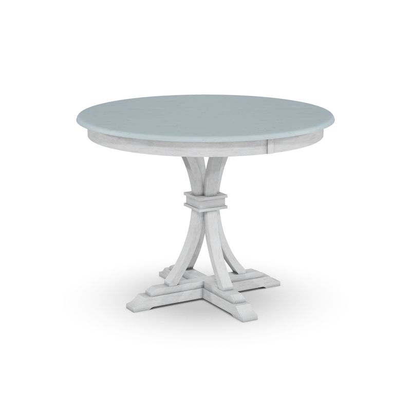 48&quot; Round Table and 4 24&quot; Vineyard Stools in Glacier Blue and Gunpowder