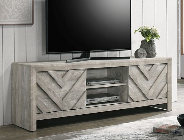 Valor TV Stand in Antique White 15.8&quot;W x 71.2&quot;D x 23.6&quot;H