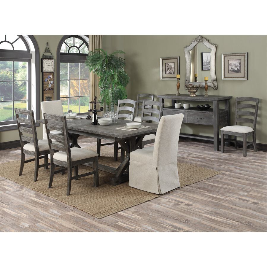 Paladin 7 Pc. Dining Table w/ 6 Side Chairs (Parson Upholstered Chairs Sold Separately)