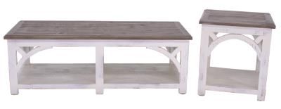Arche Coffee Table in Nero White w/Granite Tops MIC-ARCHE-CT