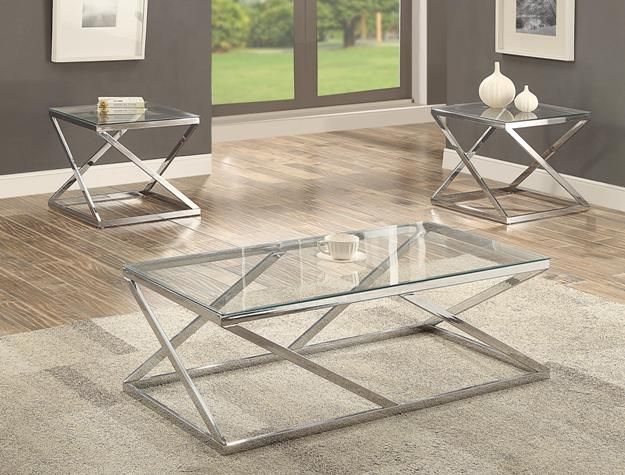 Chase Glass Top Coffee and End Table Set