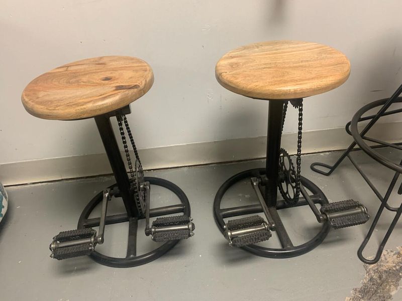 Bike Pedal Bar Stool Small Aviad-BikeSm