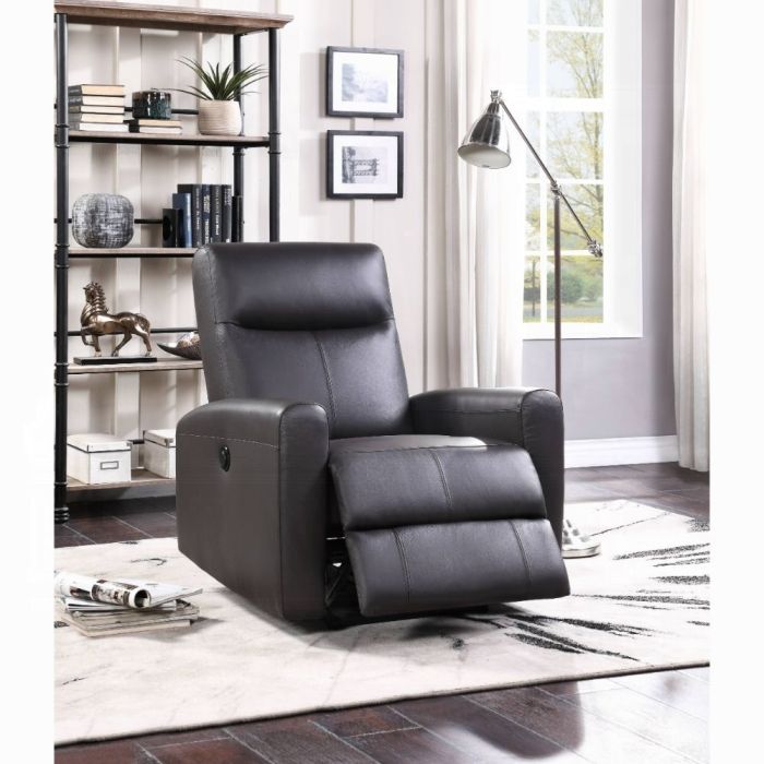 Blane Power Motion Recliner in Brown Top Grain Leather Match 36Lx33Wx40H