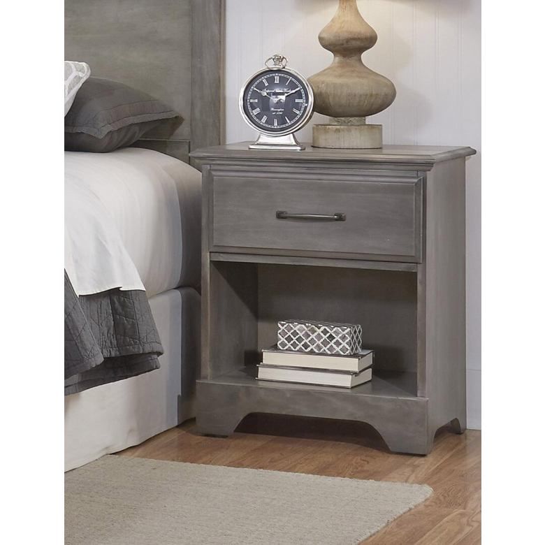 Carolina Furniture Vintage 1 Drawer Nightstand in Gray (Chamber Event)