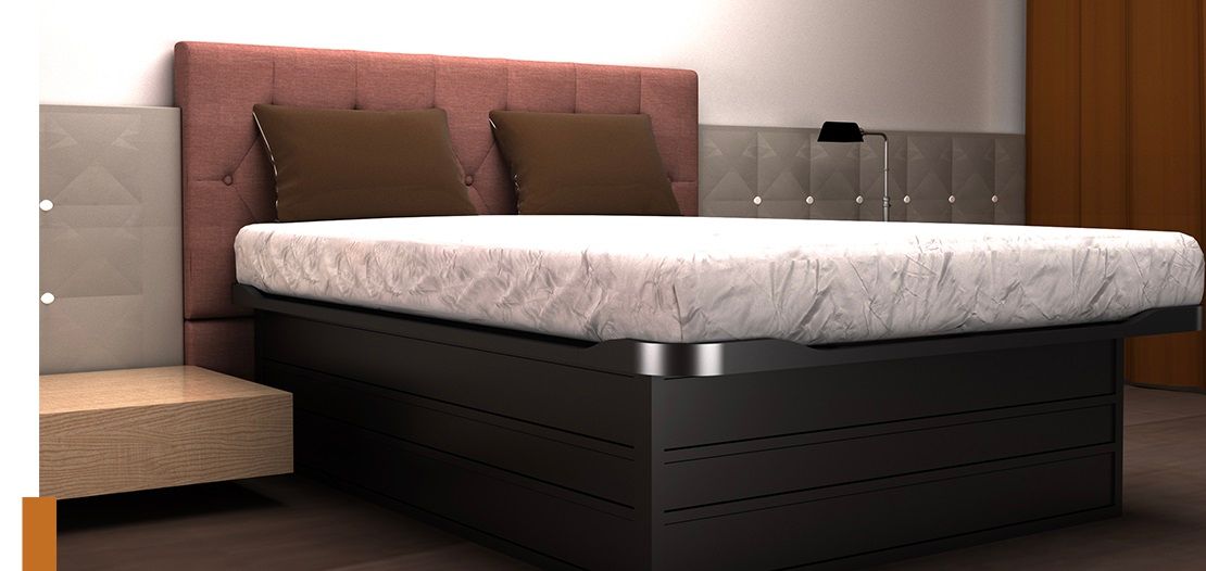 17&quot; H Deluxe Platform Bed Frame King 76&quot;Wx80&quot;Lx17&quot;H