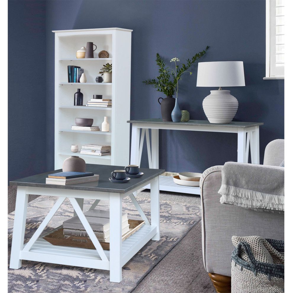 White/Gray Surrey Coffee Table 50W x 26D x 20H