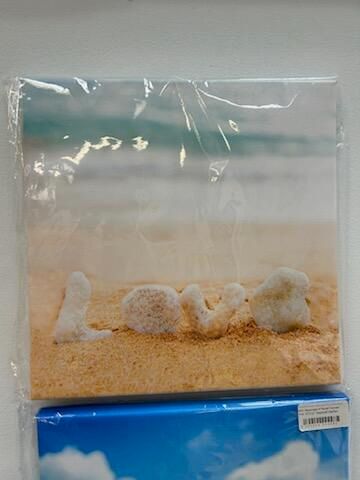 4 Panel Canvas Print 12&quot;X12&quot; Seashell Starfish Beach Landscape