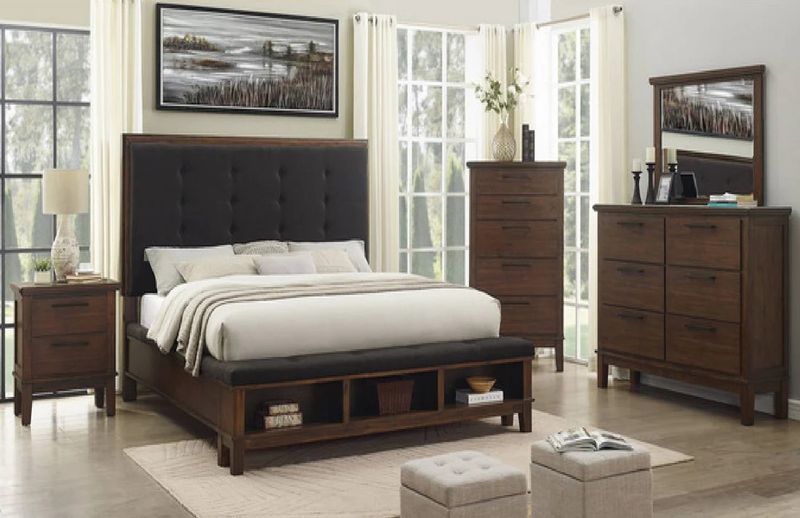 Mary Collection Nightstand in Brown SH2213BRN-4